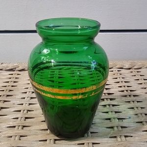 Vintage Emerald green vase